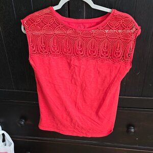 ANN TAYLOR LOFT Size XSmall Orange Vintage Soft Blouse Sleeveless Top